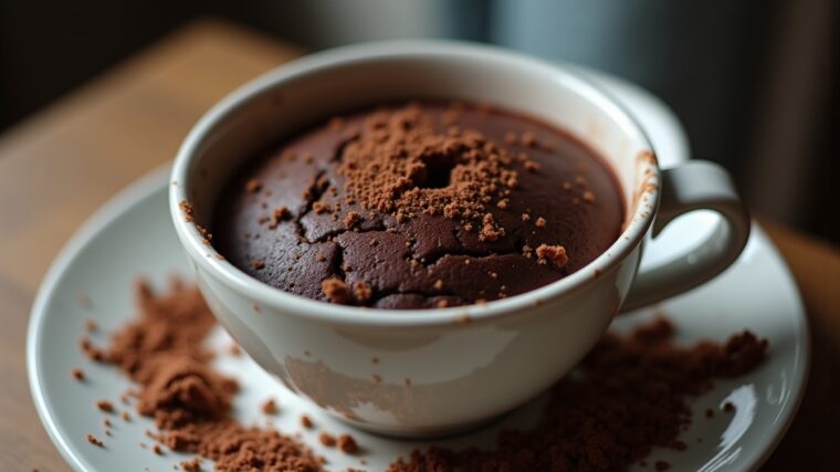 Mug cake au chocolat : recette saine, rapide et ultra facile à réaliser