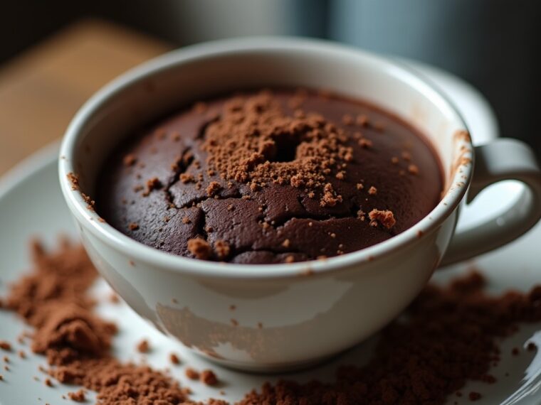 Mug cake au chocolat : recette saine, rapide et ultra facile à réaliser